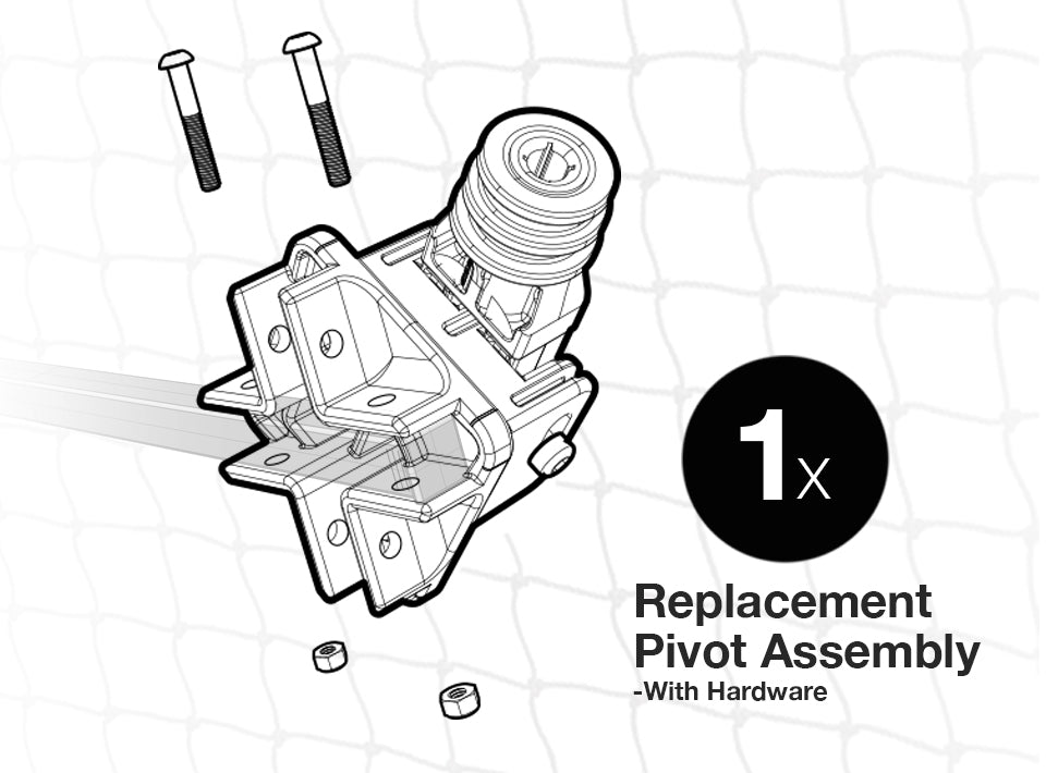 Pivot Bracket Assembly with Hardware, Single, Smart Backstop for Hocke