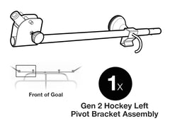 Pivot Bracket Assembly, Left, Single, Backstop® for Hockey GEN 2 SKU# SST-07700