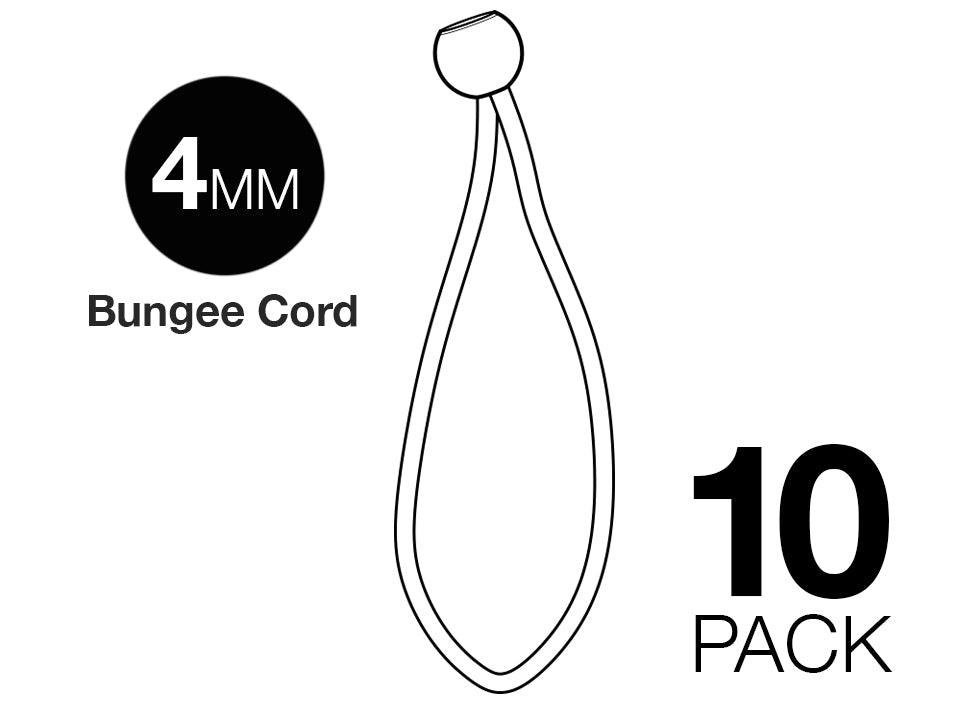 Bungee Cord, 4mm x 4", 10-Pack, Smart Backstop for Hockey GEN 1 and GEN 2, SST-07300