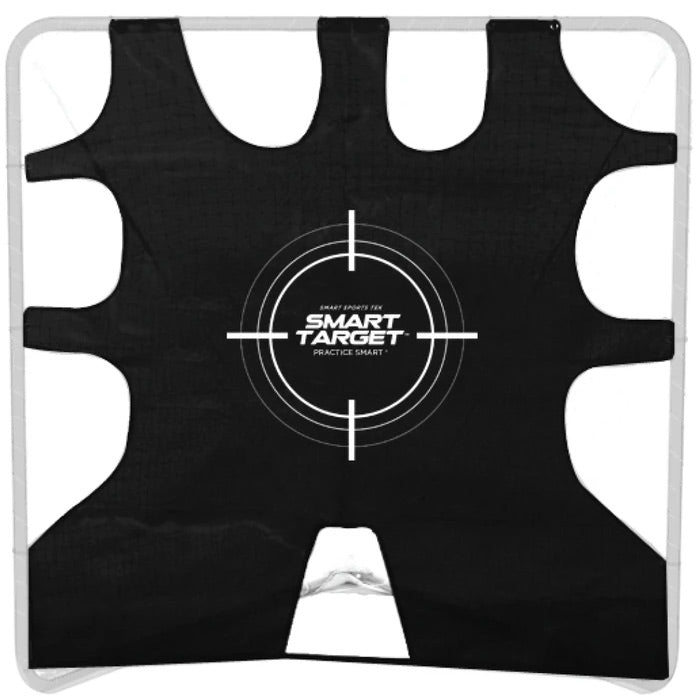 Lacrosse Shooting Target Backstop Net - Fits 6x6 FT Goal, Includes 12 Bungee Cords & 7 Throwing Targets